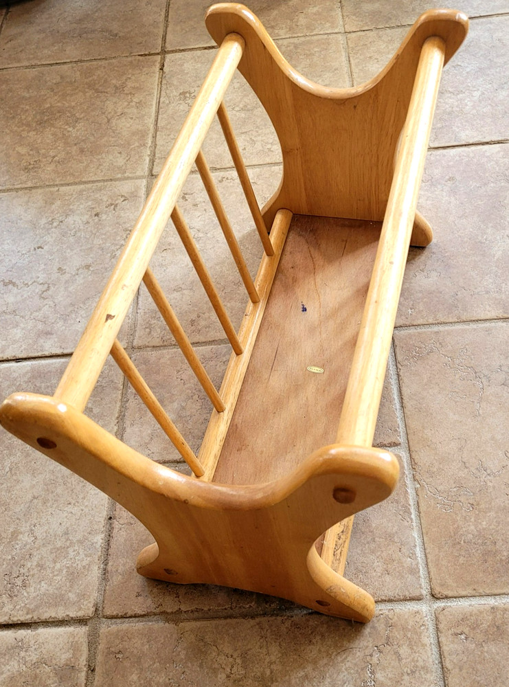 Mid Century Modern Wood Magazine Rack