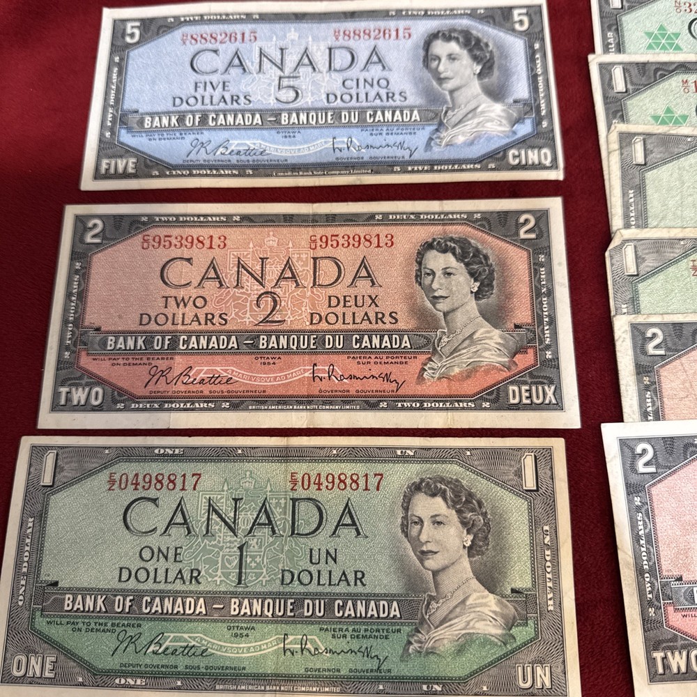 1954 & 1967 Canadian Banknotes