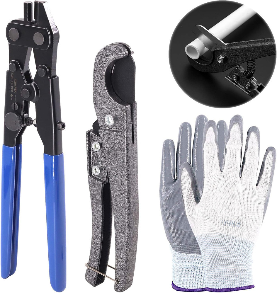 4Pcs PEX Ring Removal Tool Kit, PEX-1210C Crimp Ring Removal Tool and Pex Pipe C