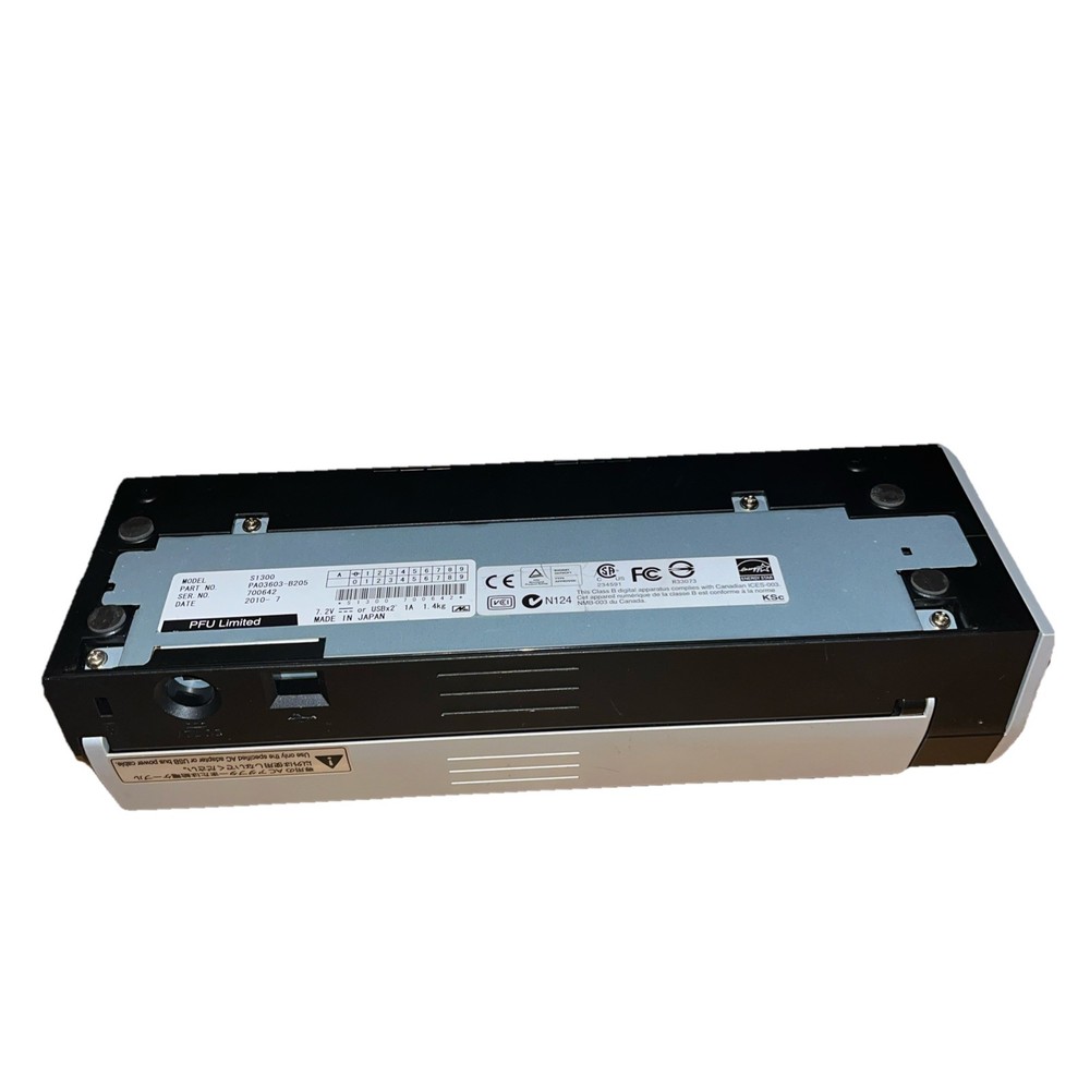 Fujitsu S1300 ScanSnap Document Scanner - No Power Adapter - Untested