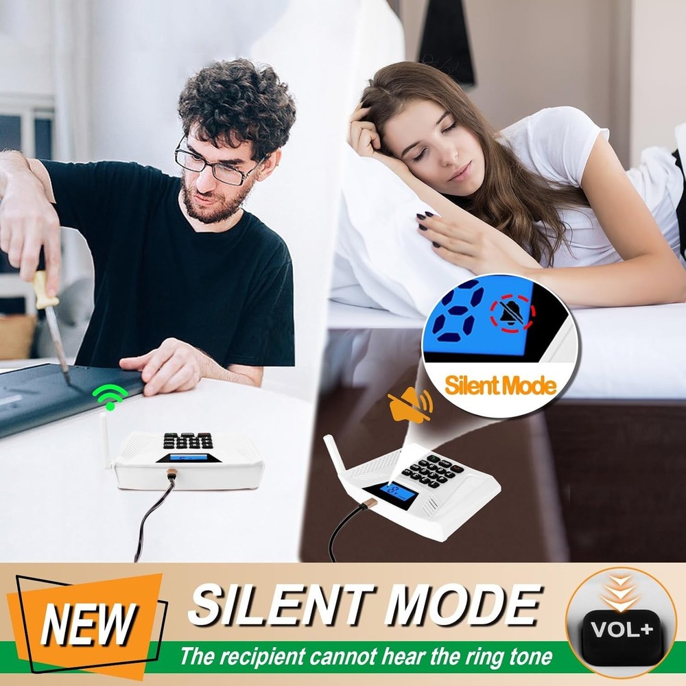 Wireless Home Intercom System 4 Pack Long Range Hands Free Two Way