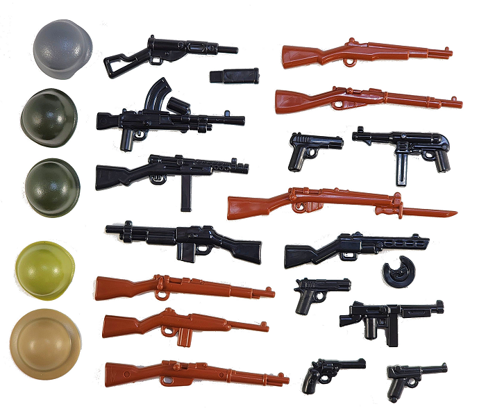 BrickArms WWII Pack v4 Weapons for Brick Minifigures