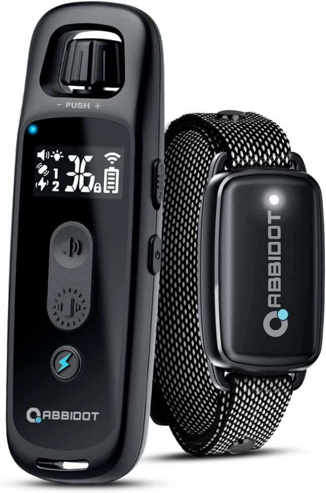 ABBIDOT Dog Training Collar - Shock with Remote for Medium Large Black