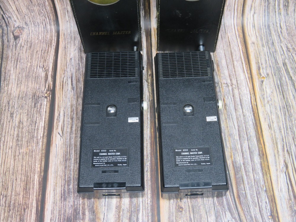 Vintage Channel Master CB Transceiver Set 2 Channel Model 6553 With Cases