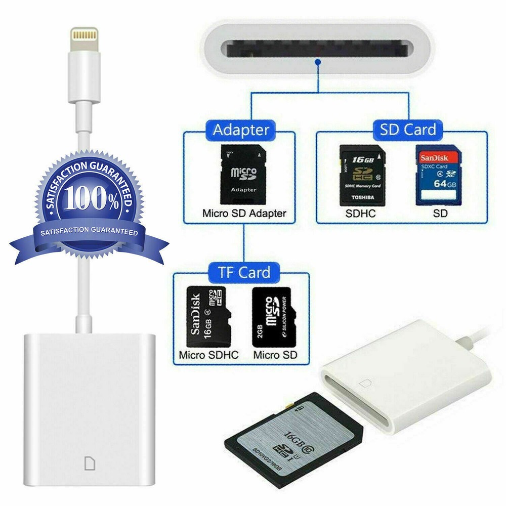 SD Card Reader iPhone/iPad Lightning To SD Card Camera Reader Adapter Converter