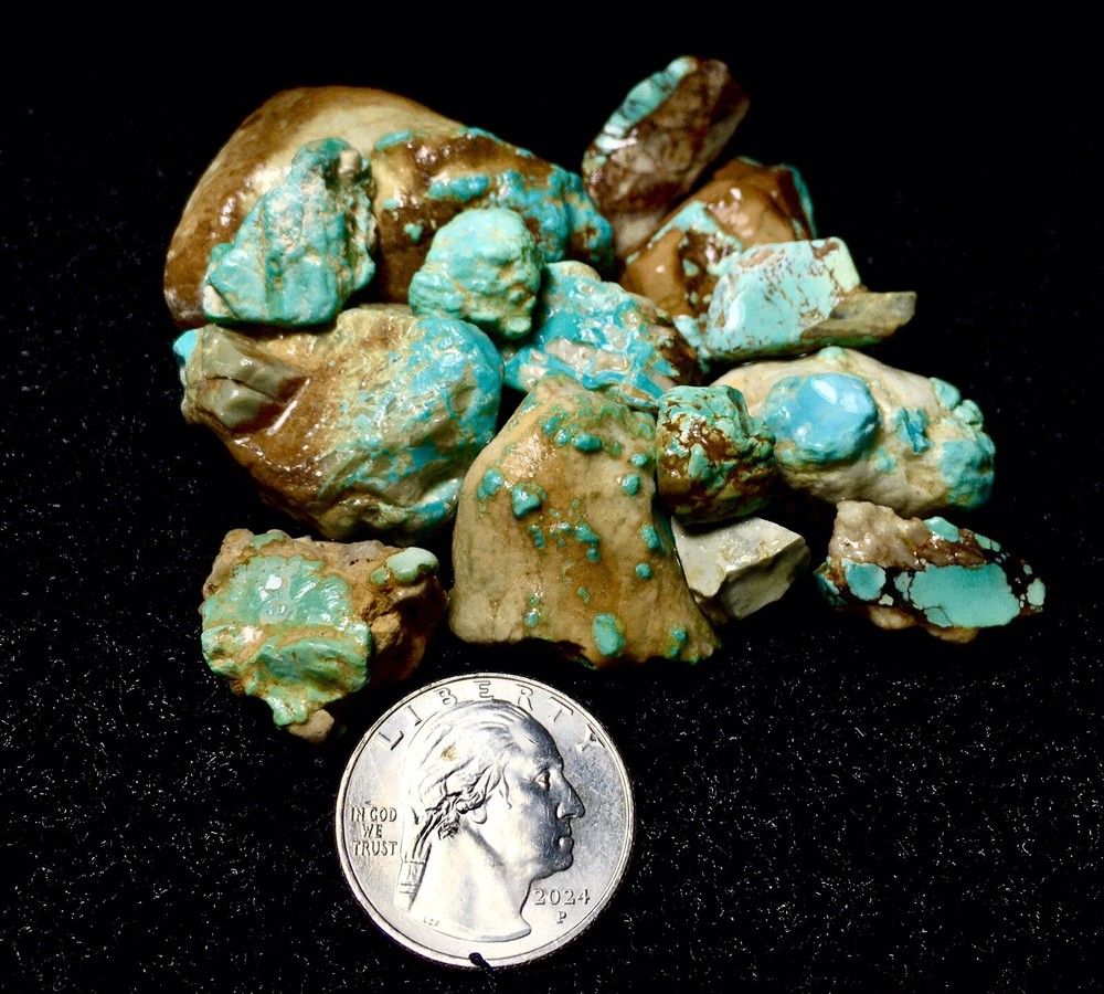 ~X - 13B Select Natural Royston Turquoise Rough