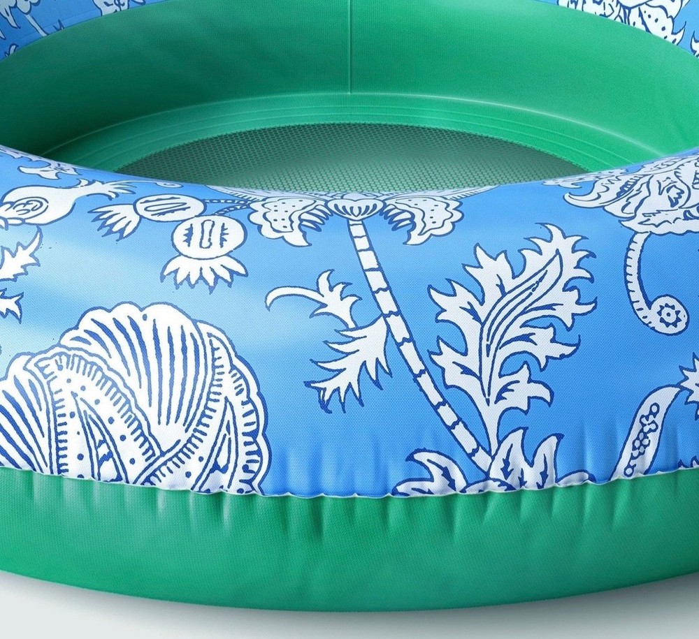 Roller Rabbit x Target Blue Floral Vines Round Pool Float