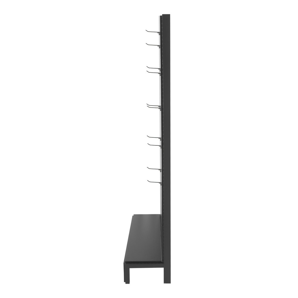 Peg Board Display Stand, Retail Display Rack with 10 Hooks 93*34*178cm Black