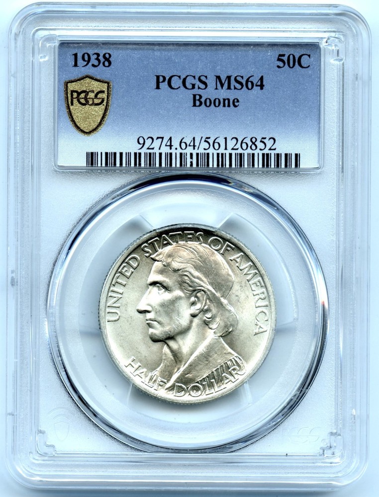 1938 Boone Silver Commemorative, PCGS MS64