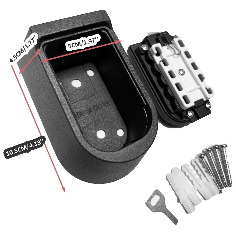Key Lock Box Wall Mount, Lock Box for Keys with Code Home Security Lock Box, ...