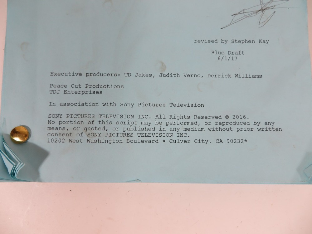 Faith Under Fire - Toni Braxton Lifetime Movie Authentic Production Script
