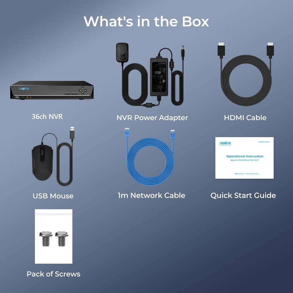 Reolink 16MP 36 Channel Network Video Recorder NVR for Security Camera System