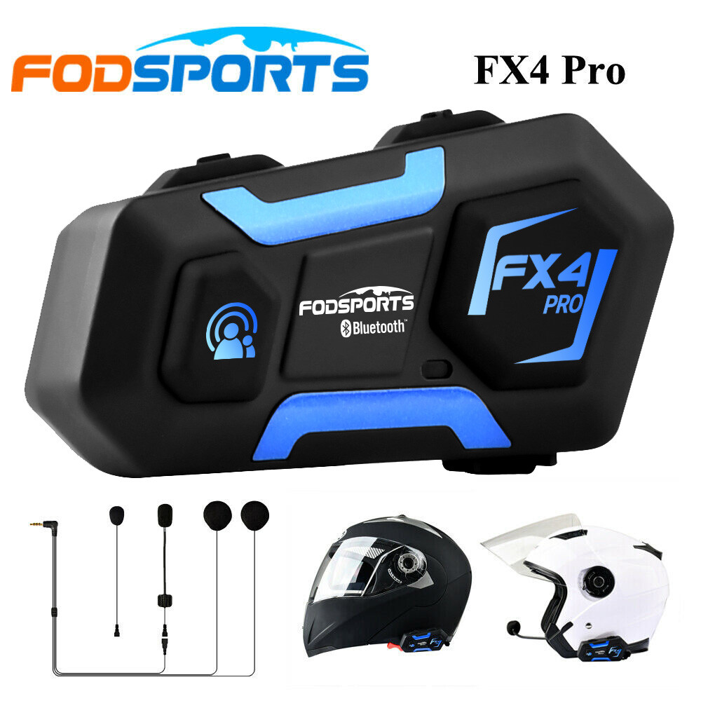 Motorcycle Headset Intercom Intercom FX4 PRO 1000m Full Duplex 4 Tab FM
