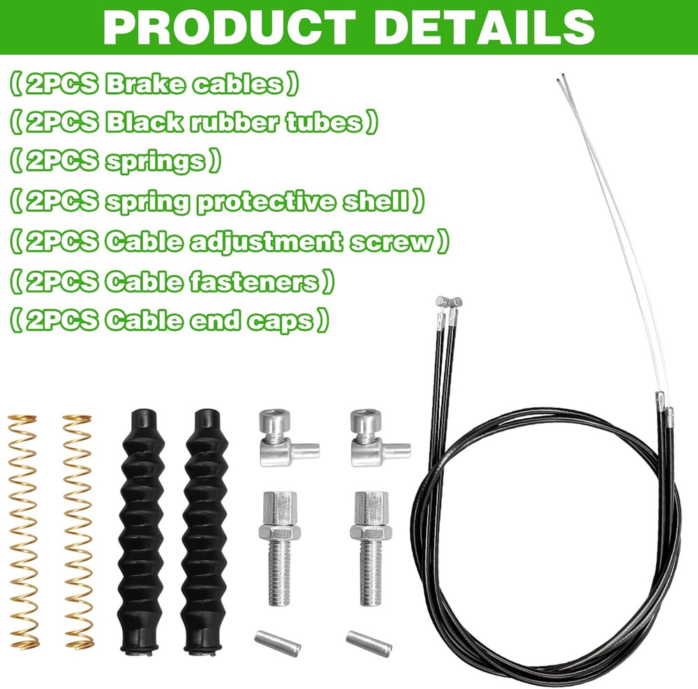 14-Piece Universal Brake Cable Replacement Kit for Rollator Walkers