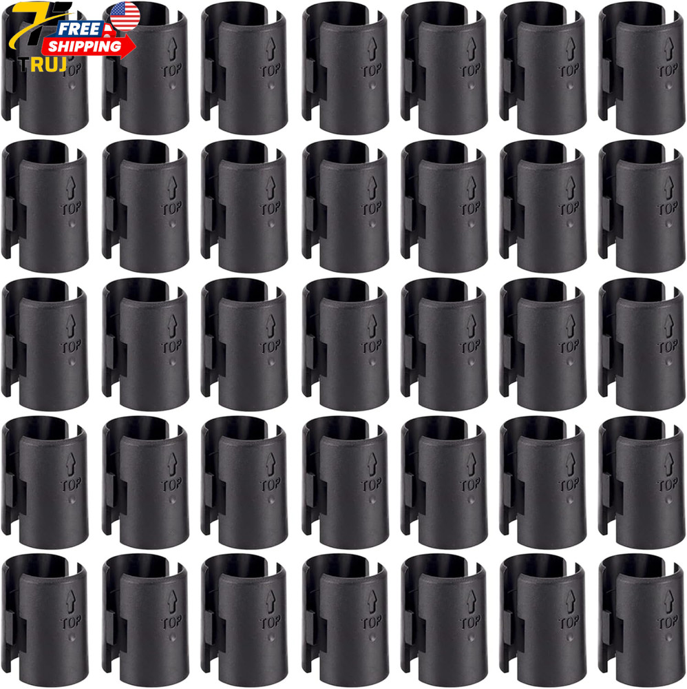 Wire Shelf Clips Shelving Split Sleeves Lock Metal Rack Fits 1" Post 54-Pack