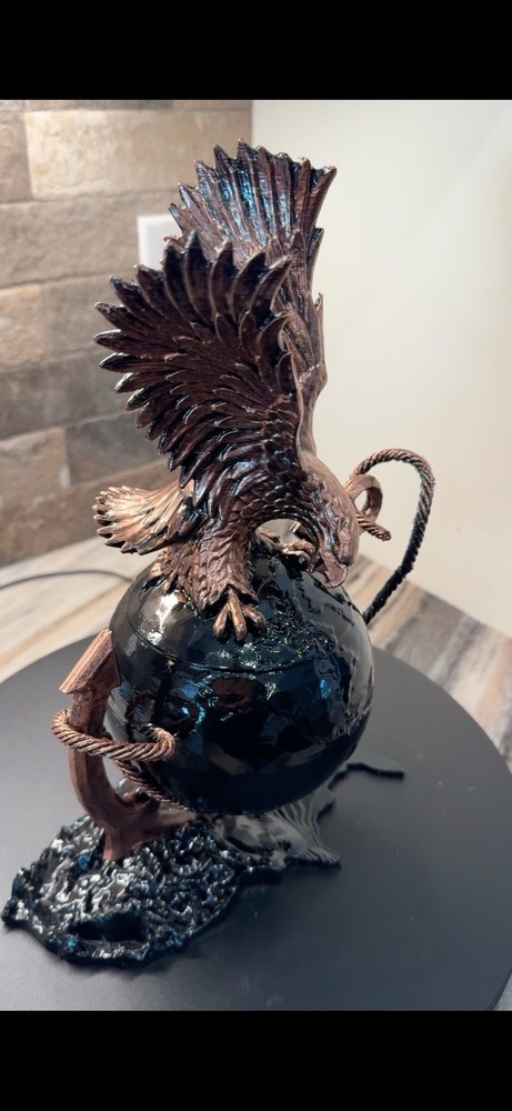 3d Printed USMC Eagle Globe And Anchor Display 9” Height