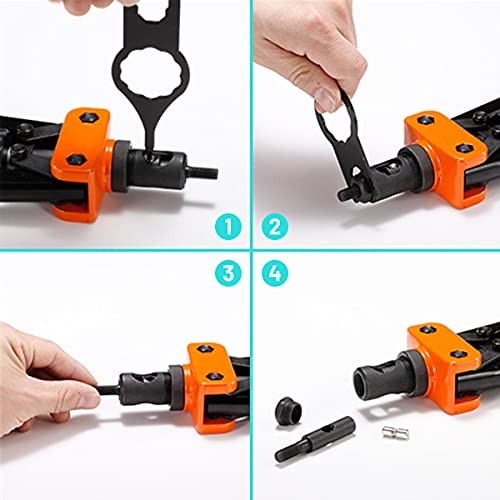 Rivet Nuts Tool, 14" Hand Rivet Tool Kits with 100Pcs Rivet 14" Rivet Nut Tool