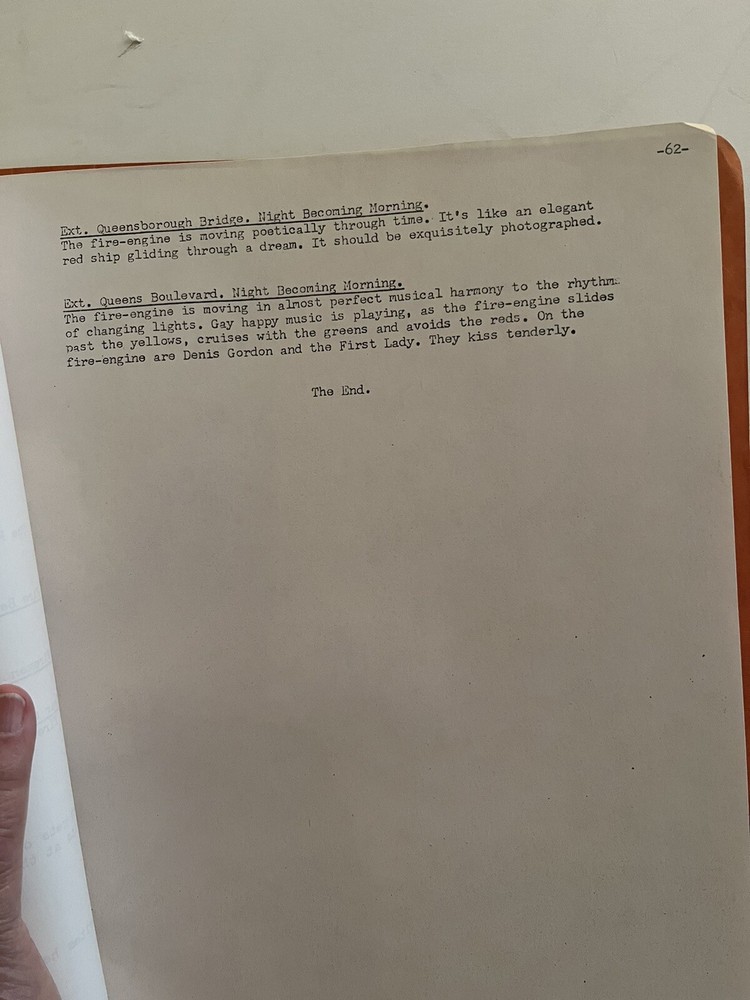 original screenplay by David Assael “ The Fireman and The First Lady"