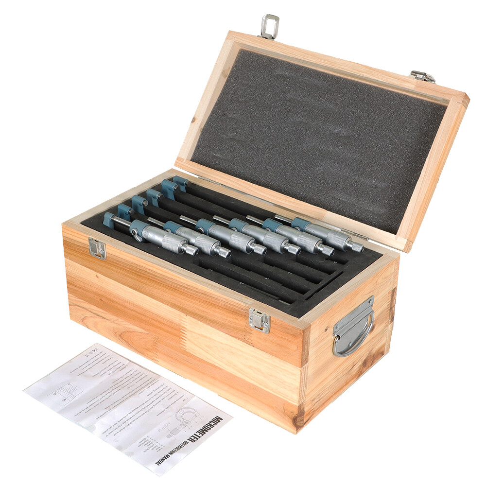 6Pcs Set 0.0001" Precision Outside Micrometer 0-6" Carbide Standards Set