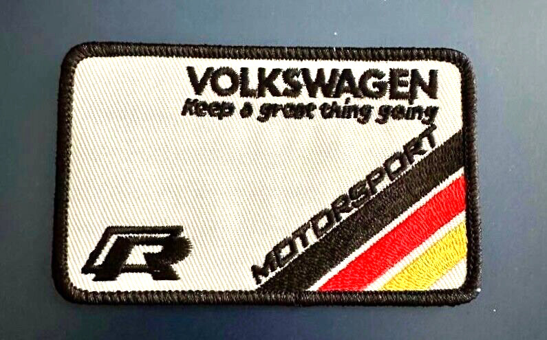 FABULOUS VW VOLKSWAGEN MOTORSPORT EMBROIDERED IRON-ON PATCH...RARE!!!