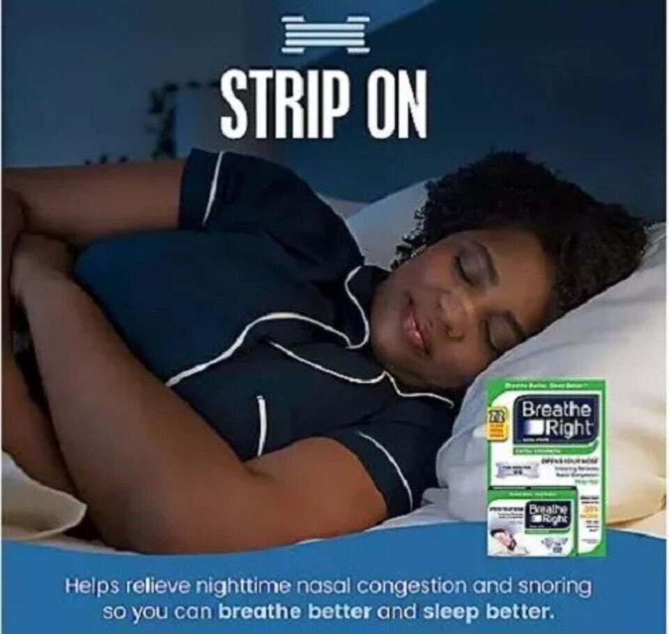 Breathe Right Nasal Strips, Extra Clear for Sensitive Skin, 72 Clear Strips