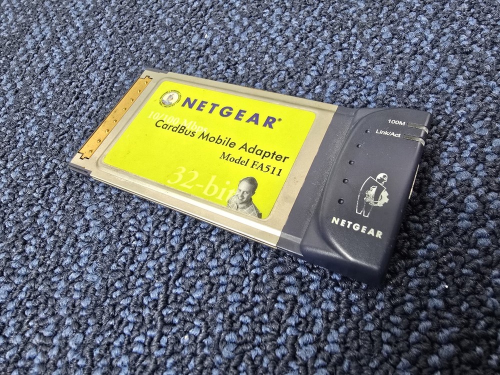 Netgear CardBus Notebook Adapter 10/100Mbps Fast Ethernet FA511 32-Bit