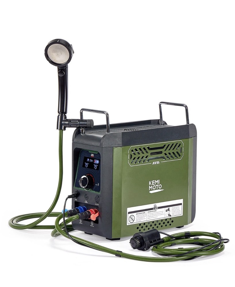 Kemimoto Portable Propane Water Heater with Pump | 20,000 BTU Instant Hot Shower