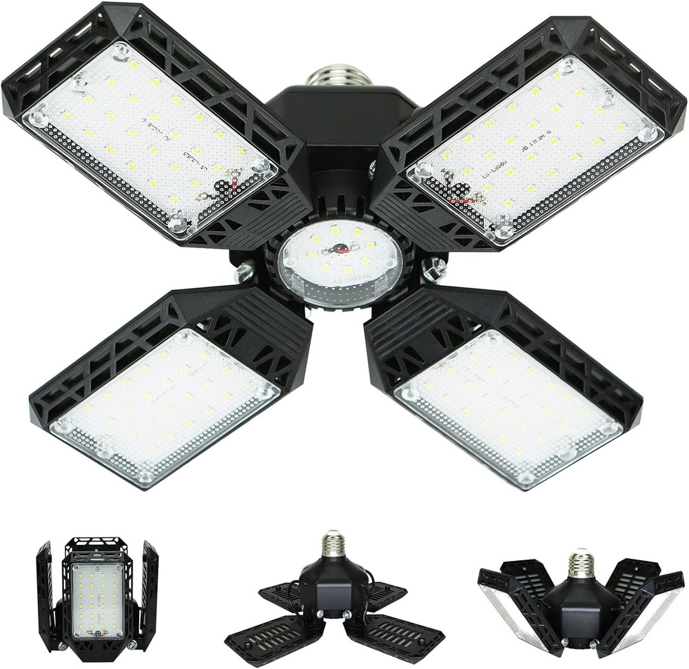 LED Garage Light 150W Deformable Garage Ceiling Lights15000Lm 4 Adjustable