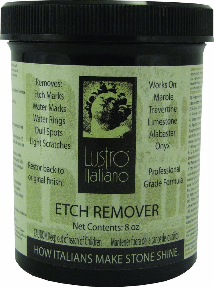 Professional Etch Remover Paste for Marble - 8 Ounce Unscented Formula