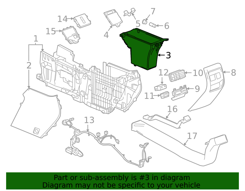 Genuine GM Compartment Box 84541541