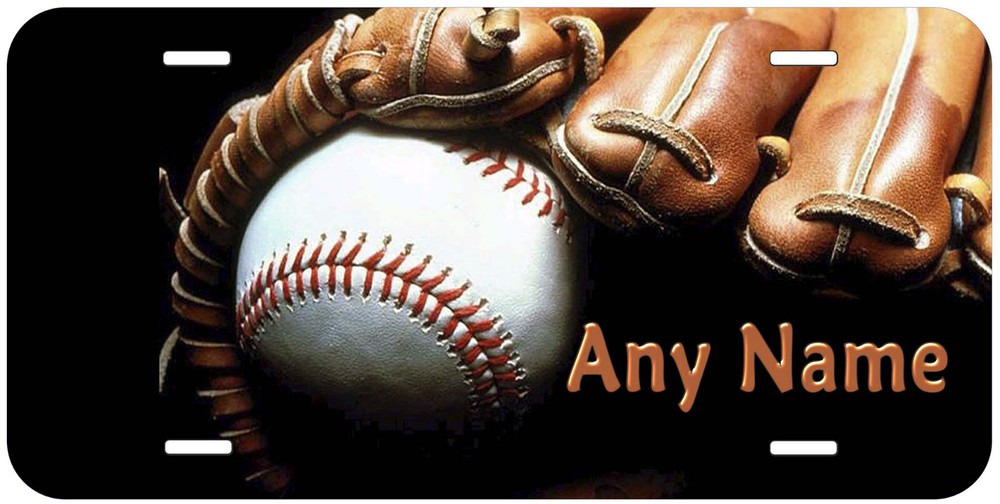 Basebal Any Name Personalized Novelty Car Tag License Plate
