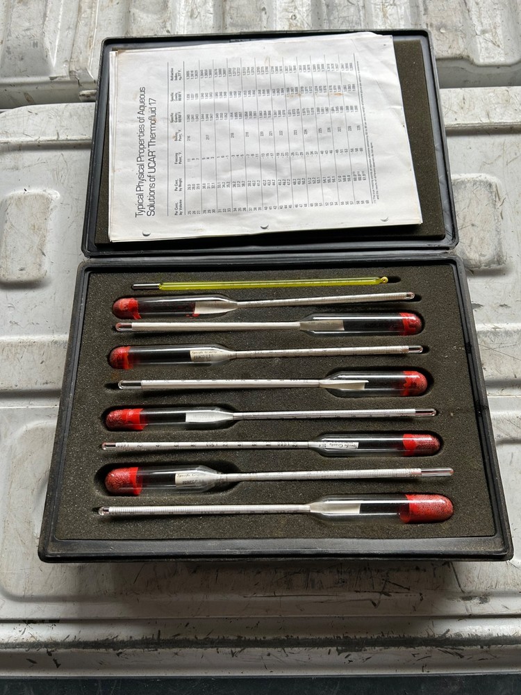 Prinsco Specific Grafity Hydrometer set of 7 hydrometer