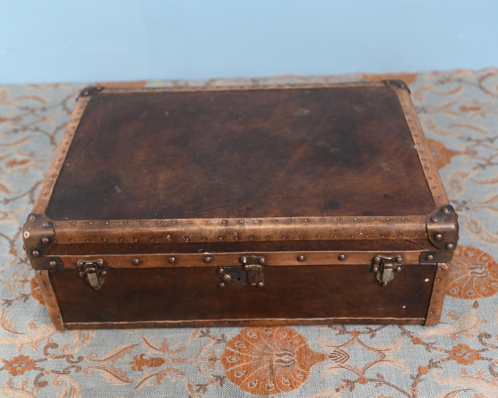 Leather Case Luggage Trunk Coffee Table Box Interior