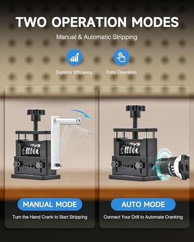 Manual Wire Stripping Machine - Drill Powered Cable Stripper Tool, 6 Channels, 5