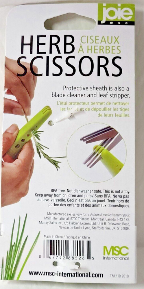 New Joie MSC Herb Scissors Six Blades for Quick Efficient Cuts Kitchen Tools