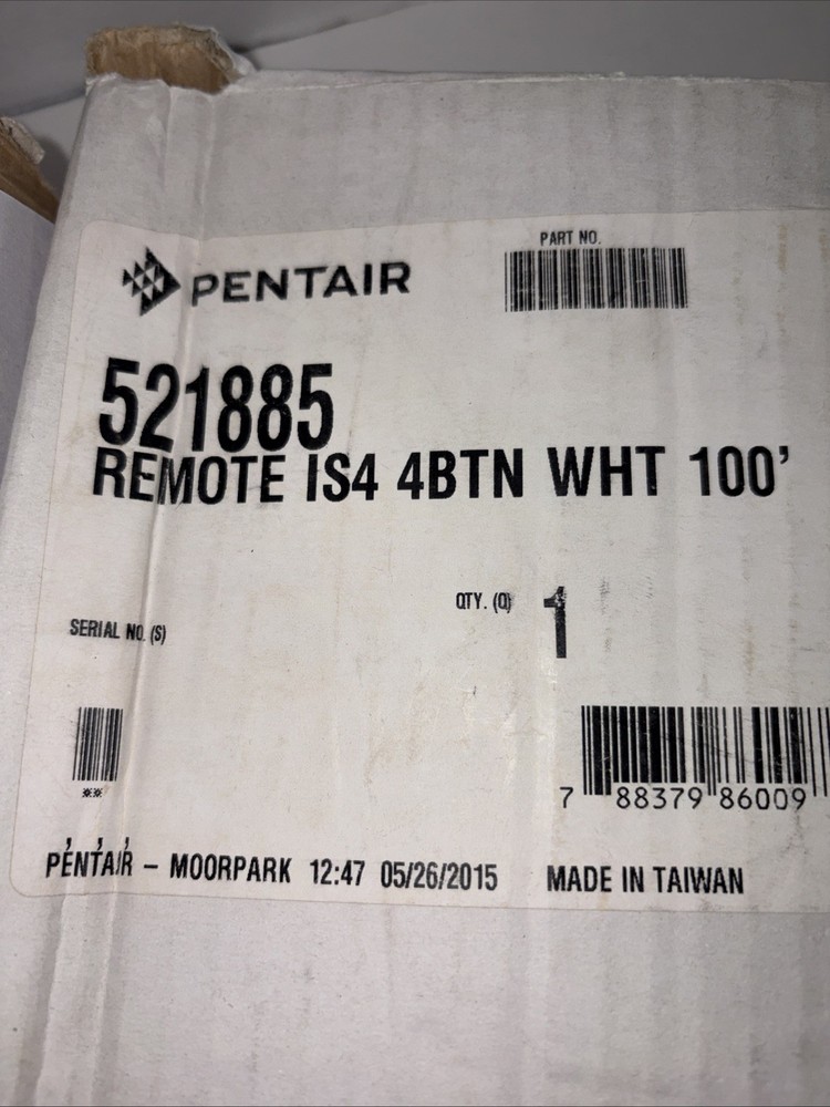 Pentair 521885 IS4 Spa Side Remote Control System 4 Button 100ft Cord
