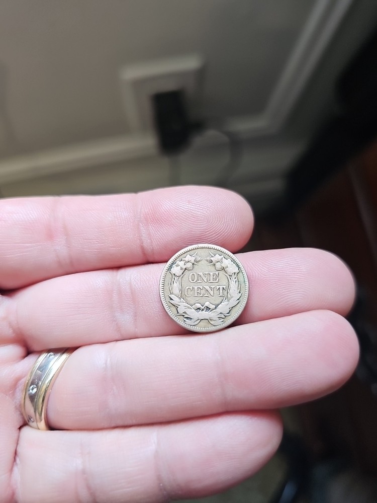 1857 Flying Eagle Cent - Rich Front & Back, Vf Details