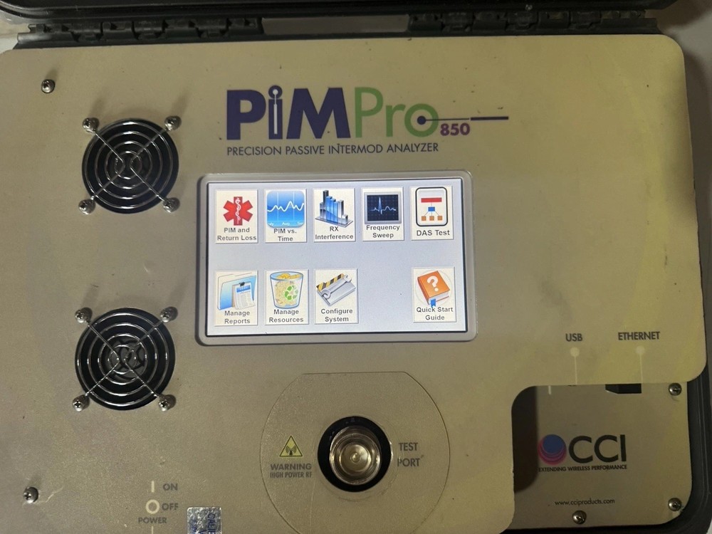 CCI PIMPro PIM 850 Precision Passive Intermodulation Analyzer Wireless Tester