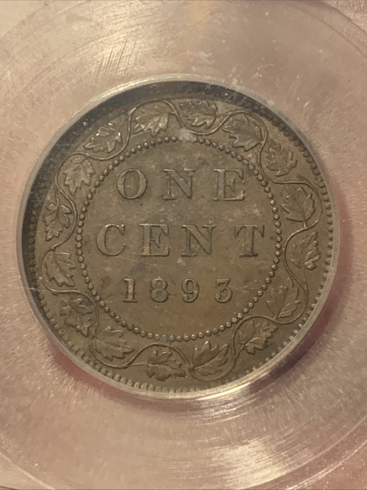 1893 CANADA LARGE CENT ~ ICG AU55 ~