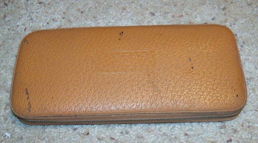 Vintage Tacro 2231 Drafting Tools Case, Curves Triangles Rule Protractor Germany