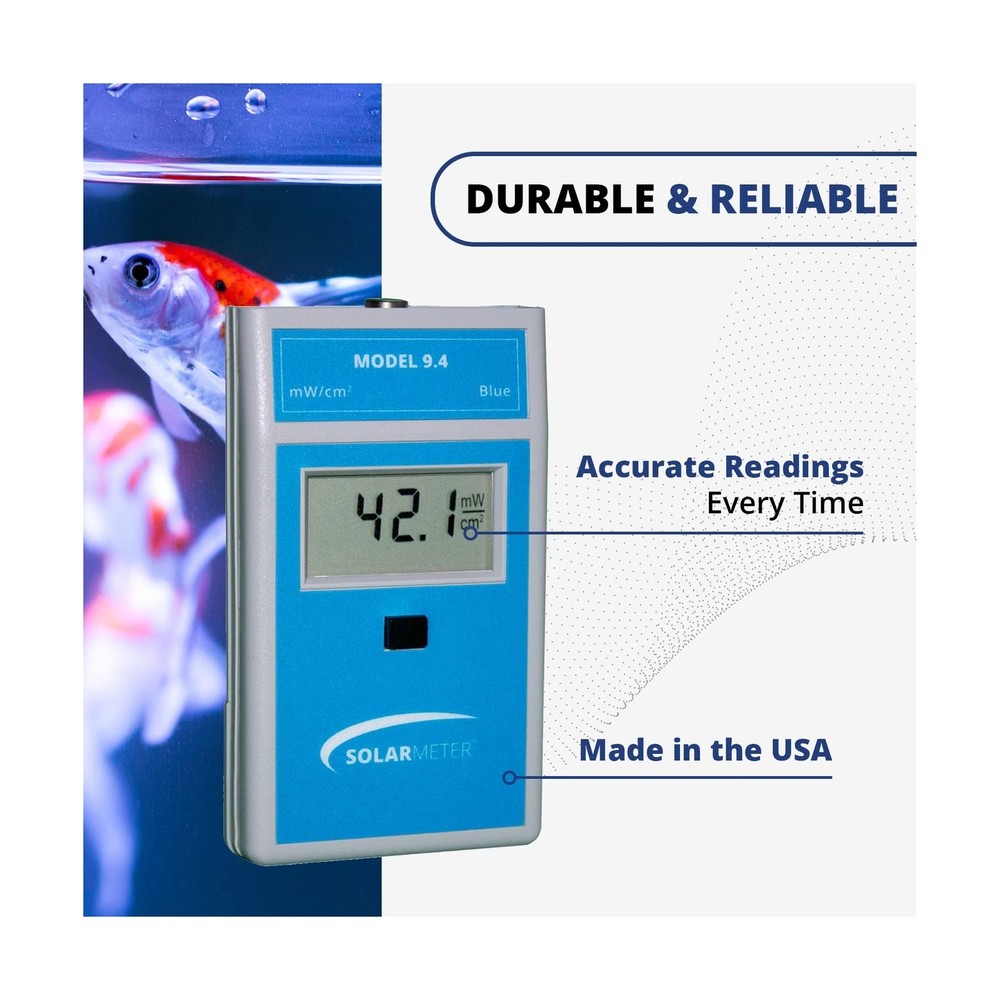 Solarmeter Model 9.4 Visible Blue Light Meter, Handheld Digital Radiometer an...