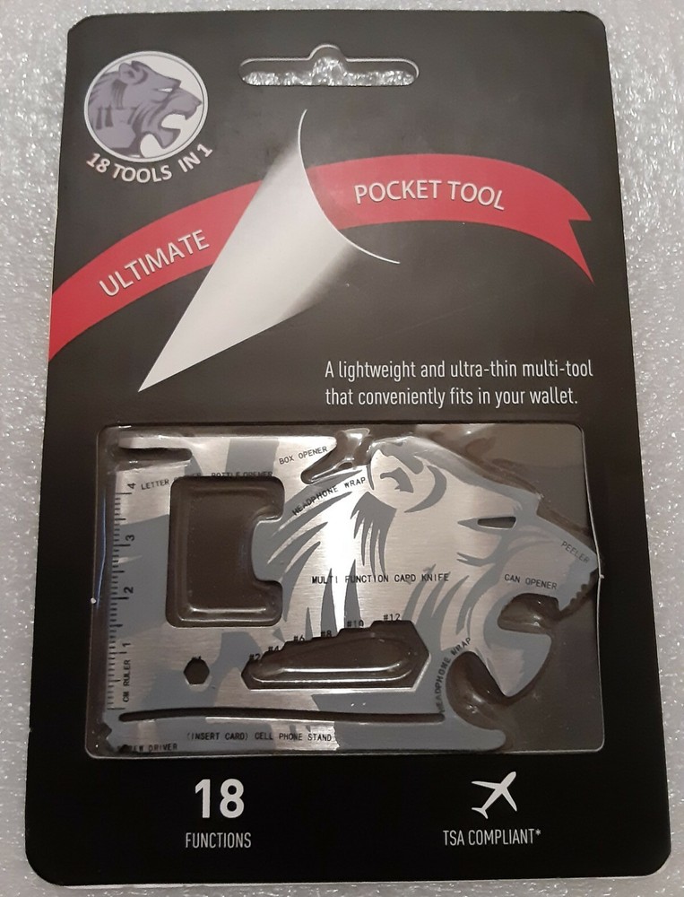 Ultimate Pocket Tool (18-in-1 Lion Head Multi-tool) TWO PACK