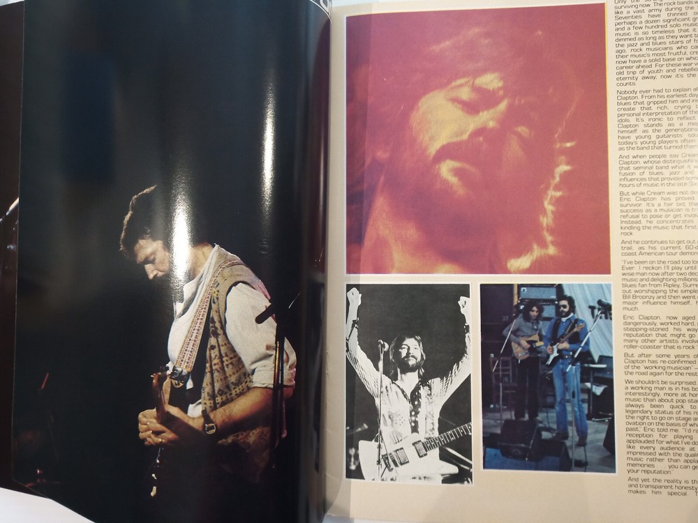 1981 Eric Clapton Concert Tour Program