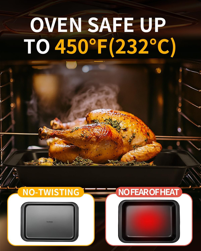 Nonstick Baking Pans Set, 19 PCS Stackable Bakeware Sets, Oven Pan Set Includes