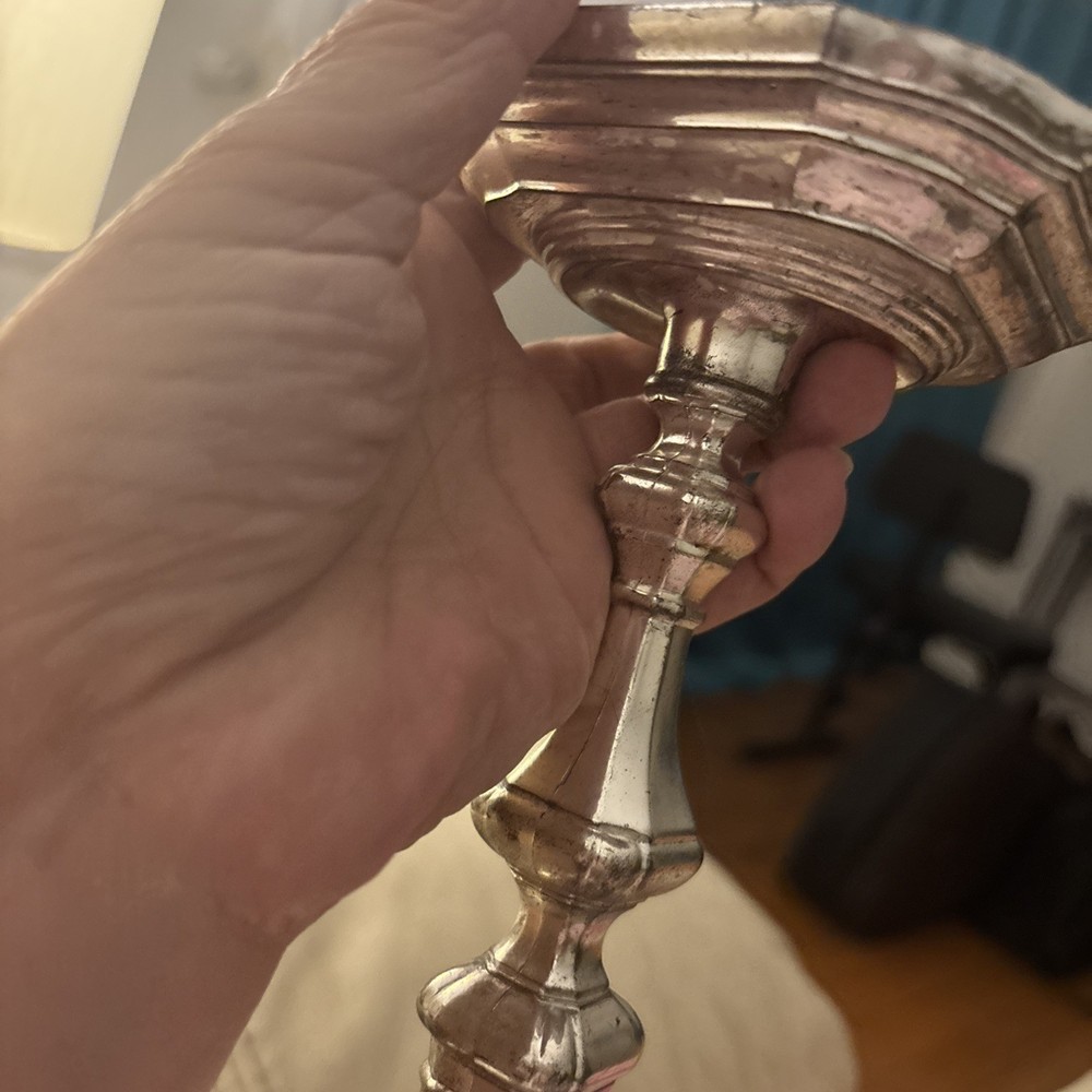 Silver plate Queen Ann Candlestick