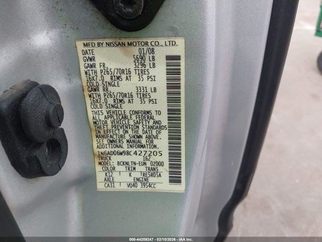 Fuse Box Engine VIN B 4th Digit QR25DE Fits 07-08 FRONTIER 2744354