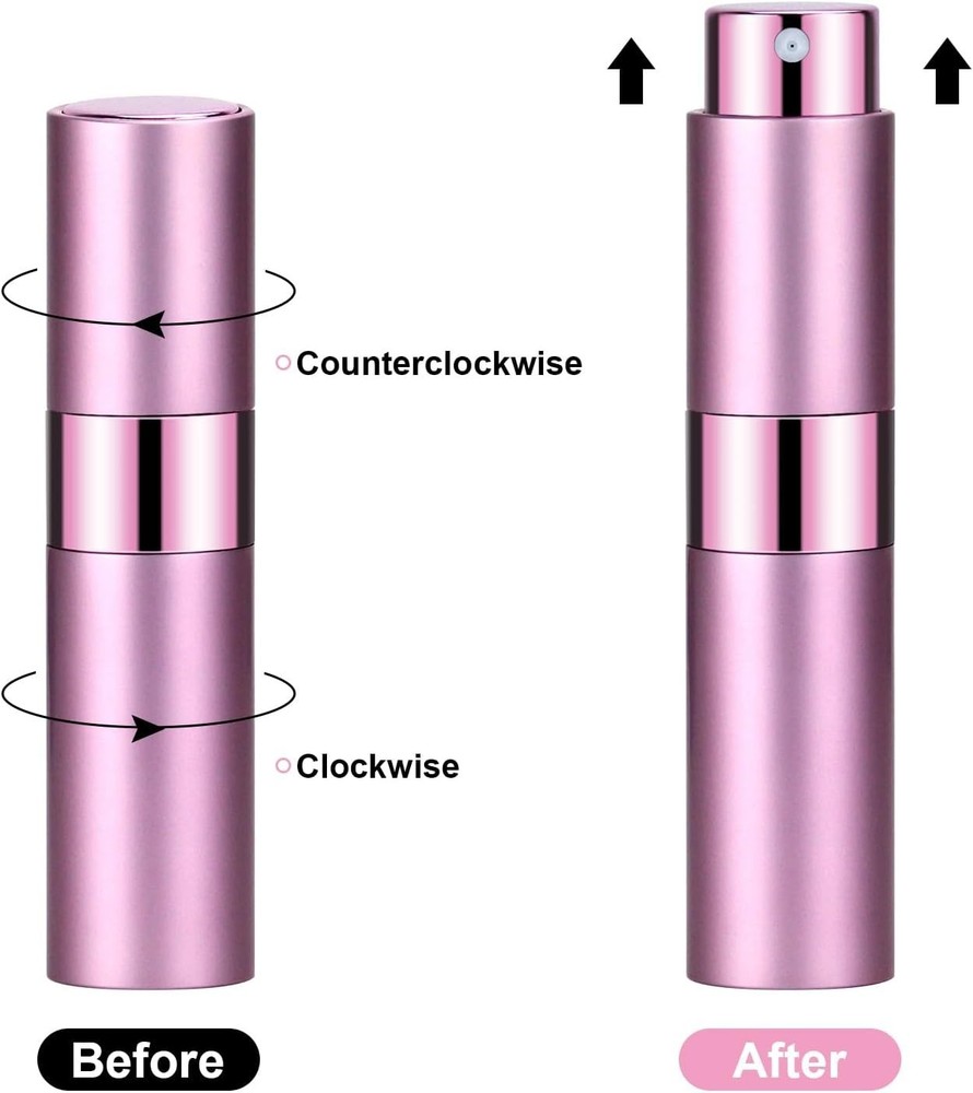 4PCS 8ML Refillable Perfume Atomizer Travel, Portable Mini Pocket Perfume Atomiz
