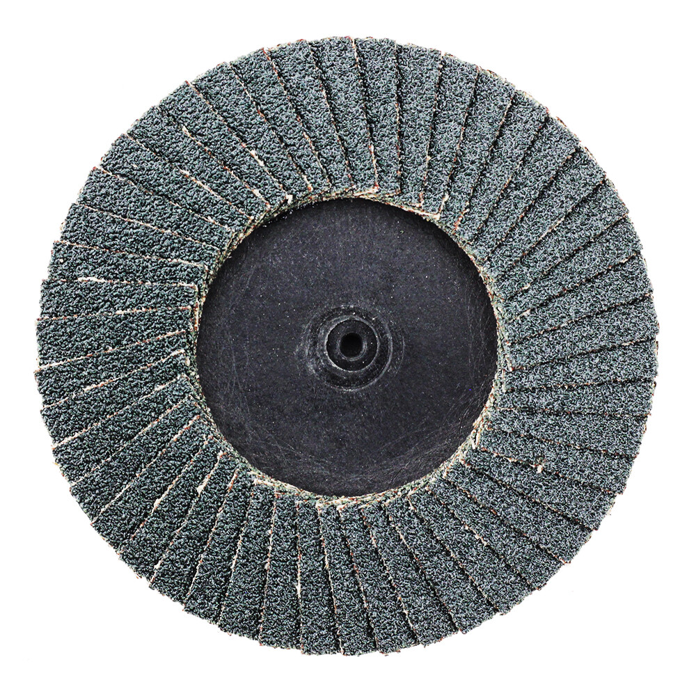 100 Pack - 3" Mini Flap Discs 80 Grit Quick Change Sanding Roloc Style Type R