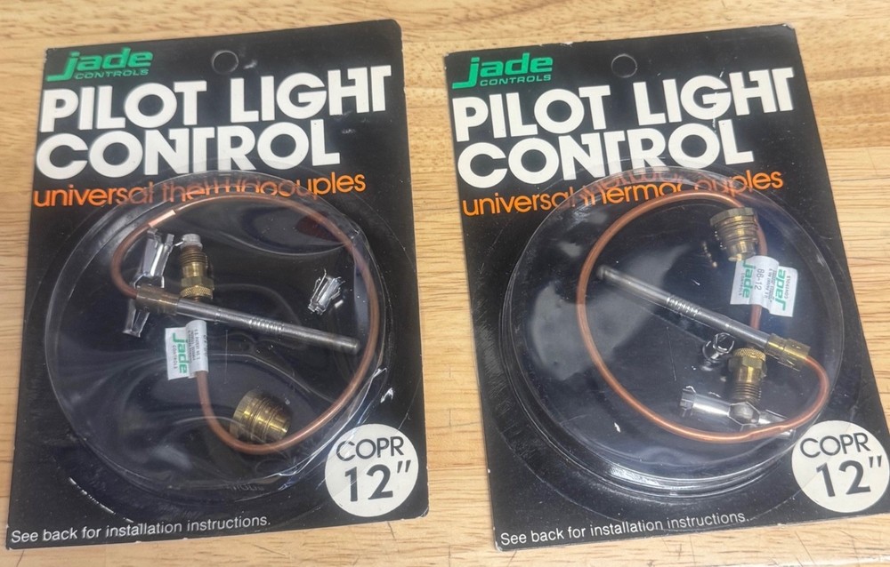 jade pilot light control 12" copper lot of 2