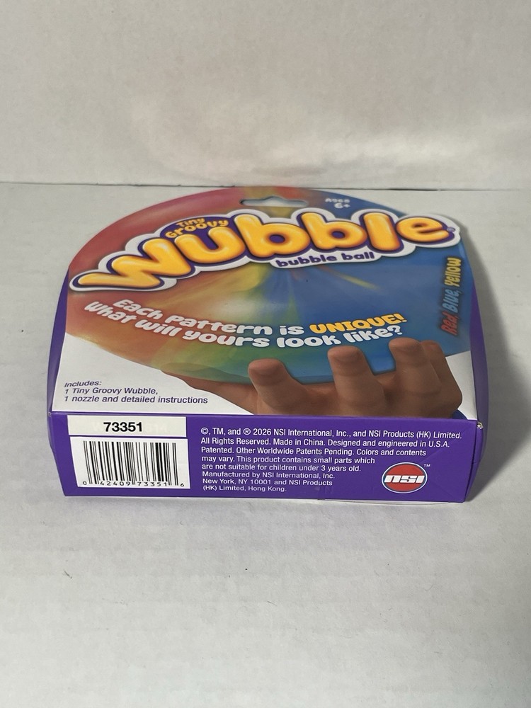 Tiny Groovy Wubble Bubble Ball Red Blue Yellow